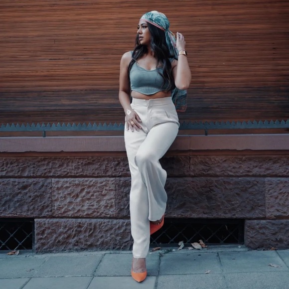 Zara Blue Gray Seamless Corset Top - Picture 7 of 16